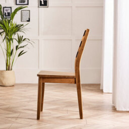 Furniturebox Set Of 2 Dining Chairs - Lynton Solid Wood Dining Chairs - Walnut Wood Walnut Leg Dining Chairs - Kitchen Dining Room Chairs - thumbnail 4