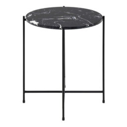Wyld Haus Verona Round Black Marble Side Table 420mm Diameter X 450mm High - thumbnail 4