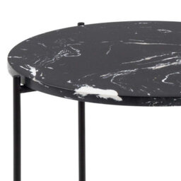 Wyld Haus Verona Round Black Marble Side Table 420mm Diameter X 450mm High - thumbnail 5