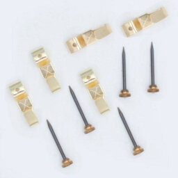 Sisi UK No 1 Picture Hooks Brassed Pack Of 5 With Brass Head Tempered Steel Pins For Photo Frame Wall Hanging