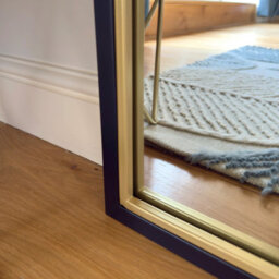 Jōbū Jobu Home - Tomi - Full Length Black & Gold Metal Arched Lattice Window Mirror - 180Cm X 105Cm - thumbnail 5