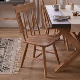 Dibor Turner Oak Spindle Back Hoop Hallway Kitchen Furniture Dining Chair Seating Back Chair - thumbnail 1