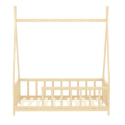 Living And Home Premium Wood House Toddler Bed Frame With Fence 1480 X 760 mm - thumbnail 5