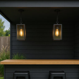 CGC Lighting Cgc Sienna Outdoor Garden Black Hanging Porch Lantern Light - thumbnail 3