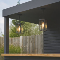 CGC Lighting Cgc Sienna Outdoor Garden Black Hanging Porch Lantern Light - thumbnail 2