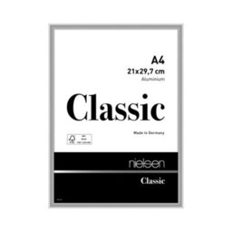 Nielsen Classic Polished Silver Aluminium Picture Frame A4, 21X29.7Cm - With Float Glass And Push/turn Clips - thumbnail 1