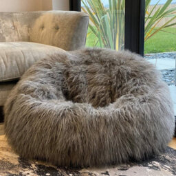 Beautiful Beanbags Adult Luxury Classic Beanbag Faux Fur Bean Bags Ready Filled - Grey - thumbnail 2