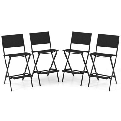Set Of 4 Folding Bar Height Stool Outdoor Bar Chair - image 1