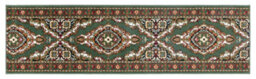 Bravich Hard Wearing Hessian Backed Stair Runner Kitchen Mat - Texas Green Traditional Medallion - 60X900Cm (2'x30') - thumbnail 4