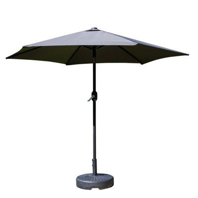 Sh&g 2.5M Steel Crank And Tilt Parasol - Dark Grey - image 1