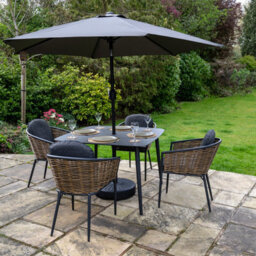 Sh&g 2.5M Steel Crank And Tilt Parasol - Dark Grey - thumbnail 4