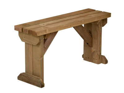 Arbor Garden Solutions Hollies Wooden Bench, Outdoor Garden Fence Seat(4Ft, Rustic Brown Finish) - image 1