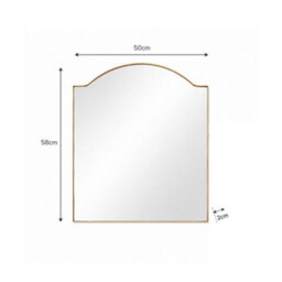 Melody Maison Antique Gold Metal Framed Wall Mirror - 50Cm X 65Cm - thumbnail 7