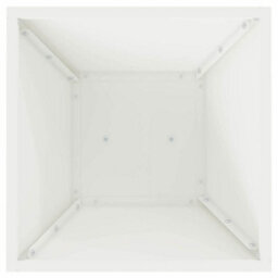 Berkfield Modern Garden Pillar Planter With Bowl White 35X35X73 Cm Steel - thumbnail 6