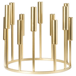 Beliani Candle Holder Trafaria Metal 26 Cm Gold