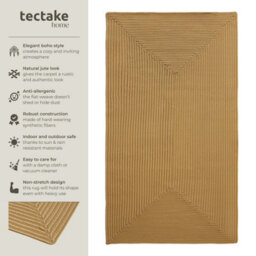 Tectake Rug Raya In Boho Style For Indoor And Outdoor, Durable, Easy-Care Materials 80 X 150 Cm - Brown - thumbnail 2