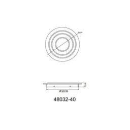 Luminosa Lighting Luminosa Jayden 48Cm Integrated Led Semi Flush Ceiling Light Anthracite Brushed Led 3000K - thumbnail 6