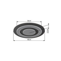 Luminosa Lighting Luminosa Jayden 48Cm Integrated Led Semi Flush Ceiling Light Anthracite Brushed Led 3000K - thumbnail 7