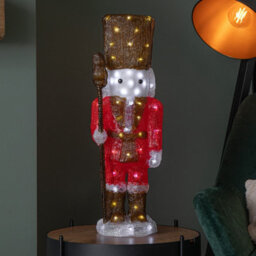 Samuel Alexander 65Cm Light Up Acrylic Christmas Nutcracker Decoration With 80 White Leds - thumbnail 4