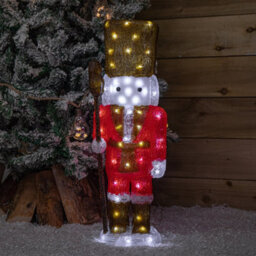 Samuel Alexander 65Cm Light Up Acrylic Christmas Nutcracker Decoration With 80 White Leds - thumbnail 3
