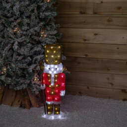 Samuel Alexander 65Cm Light Up Acrylic Christmas Nutcracker Decoration With 80 White Leds - thumbnail 2