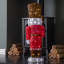 Samuel Alexander 65Cm Light Up Acrylic Christmas Nutcracker Decoration With 80 White Leds - thumbnail 9