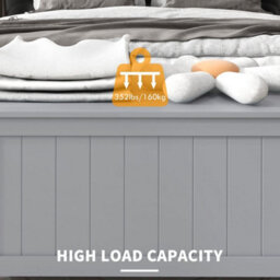 Grey Modern Storage Chest With 2 Safety Hinges For Living Room, Entryway - thumbnail 5