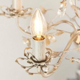 Anson Lighting Tacoma 5Lt Pendant Light Finished In Cream/br Gold Paint And Clear/pearl Acrylic - thumbnail 6