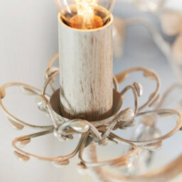 Anson Lighting Tacoma 5Lt Pendant Light Finished In Cream/br Gold Paint And Clear/pearl Acrylic - thumbnail 4