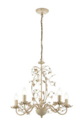 Anson Lighting Tacoma 5Lt Pendant Light Finished In Cream/br Gold Paint And Clear/pearl Acrylic - thumbnail 3