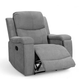 Chenille Fabric Dark Grey Visconti Manual Recliner Chair - thumbnail 5