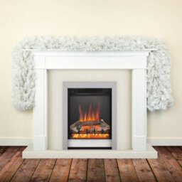9Ft Bushy Christmas Garland White Wreath - thumbnail 6