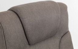 iLikeStores Reclining Swivel Chair With Footstool - Grey - thumbnail 3
