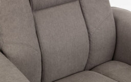 iLikeStores Reclining Swivel Chair With Footstool - Grey - thumbnail 4