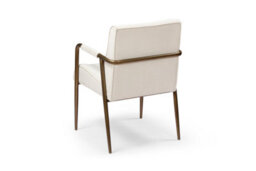 Wyld Haus Luxemburg Cream Velvet Armchair With Brass Arms And Tapered Legs - thumbnail 5