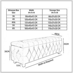 180Cm Riga Ottoman Storage Box With Wooden Legs, White Velvet Upholstered Chesterfield Storage Ottoman Box - thumbnail 3