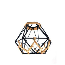 Modern Natural Tapered Woven Rope Ceiling Light Shade Easy Fit Wire Cage Black Lampshade 130mm Pendant Shades Home Decor - thumbnail 8