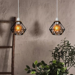 Modern Natural Tapered Woven Rope Ceiling Light Shade Easy Fit Wire Cage Black Lampshade 130mm Pendant Shades Home Decor - thumbnail 4