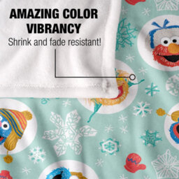Sesame Street Silky Character Heads Festival Supersoft Blanket Multicoloured (One Size) - thumbnail 4