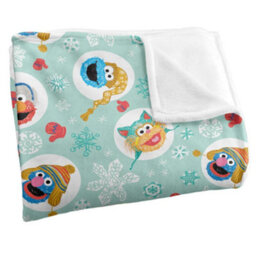 Sesame Street Silky Character Heads Festival Supersoft Blanket Multicoloured (One Size) - thumbnail 3