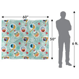 Sesame Street Silky Character Heads Festival Supersoft Blanket Multicoloured (One Size) - thumbnail 6