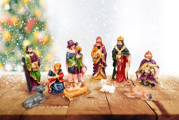 Shatchi Handmade Nativity Scene Birth Jesus Wooden Stable Figurine House Sculpture Christmas Decoration Xmas Décor - thumbnail 2