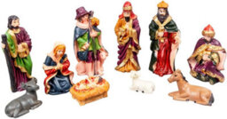 Shatchi Handmade Nativity Scene Birth Jesus Wooden Stable Figurine House Sculpture Christmas Decoration Xmas Décor - thumbnail 3