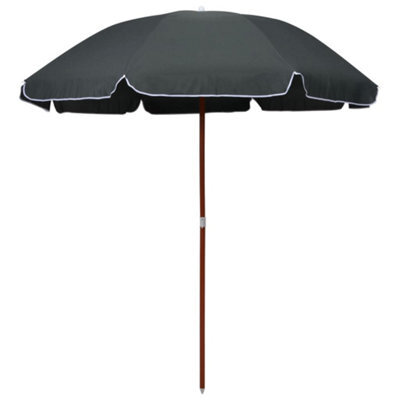 Berkfield Parasol With Steel Pole 240 Cm Anthracite - image 1