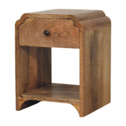 Wyld Haus Paris Natural Mango Wood Nightstand With Drawer And Open Shelf - thumbnail 3