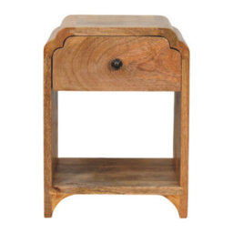 Wyld Haus Paris Natural Mango Wood Nightstand With Drawer And Open Shelf - thumbnail 2
