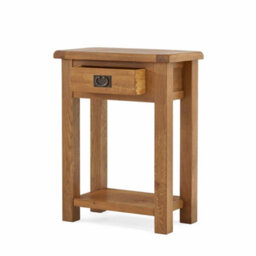 Zelah Oak Telephone Table With Drawer - By Roseland Furniture - thumbnail 5