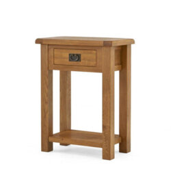 Zelah Oak Telephone Table With Drawer - By Roseland Furniture - thumbnail 4