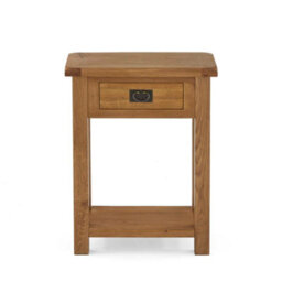 Zelah Oak Telephone Table With Drawer - By Roseland Furniture - thumbnail 7