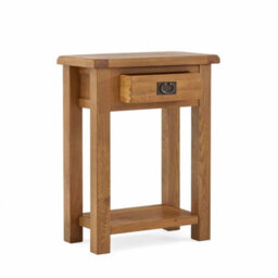 Zelah Oak Telephone Table With Drawer - By Roseland Furniture - thumbnail 2